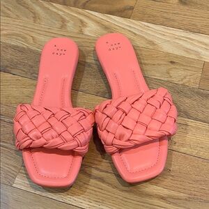 A New Day Women's Woven Coral Sandals
